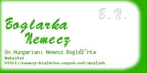 boglarka nemecz business card